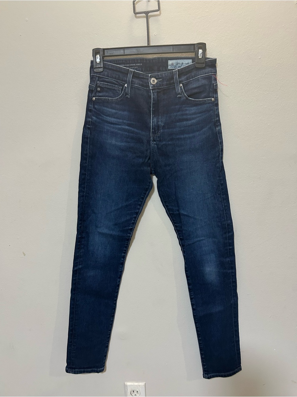 AG x Anthropologie The High-Rise Stevie Ankle Slim Straight Jeans 25R #516